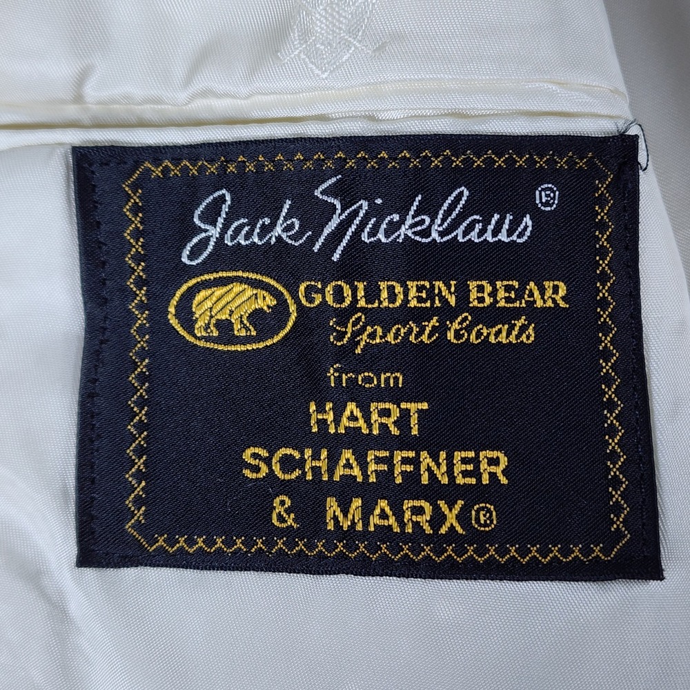 VTG Jack Nicklaus Golden Bear Sport Coat Mens 42R Yellow Blazer Shulman's - Picture 8 of 15